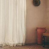 Polka Stripe Fabric, Creme-Noir