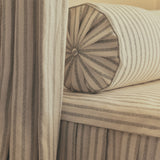 Polka Stripe Fabric, Creme-Noir
