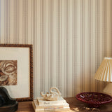 Vera's Stripe Wallpaper, Burgundy - Textile base