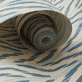 Painted Ikat Wallpaper, Azurite