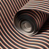 Painted Stripe Wallpaper, Orange-Noir