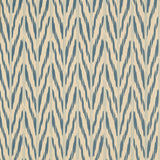 Painted Ikat Wallpaper, Azurite