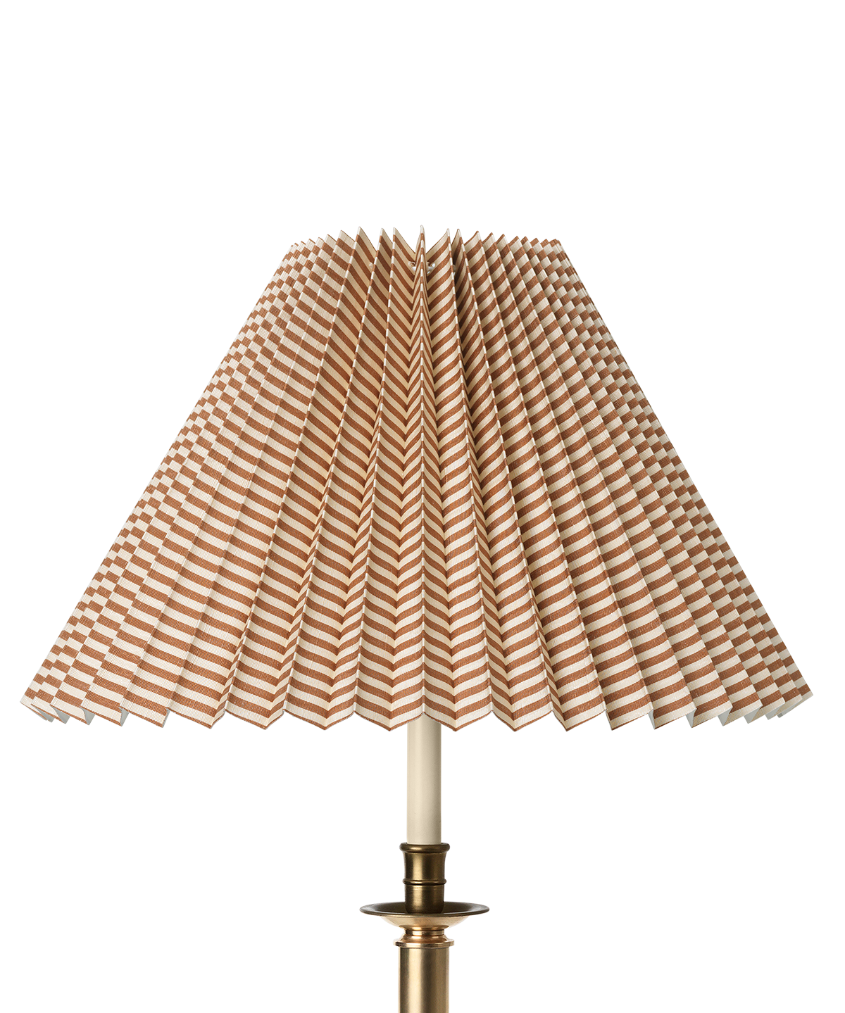 Moiré Stripe Pleated Lampshade, Amber