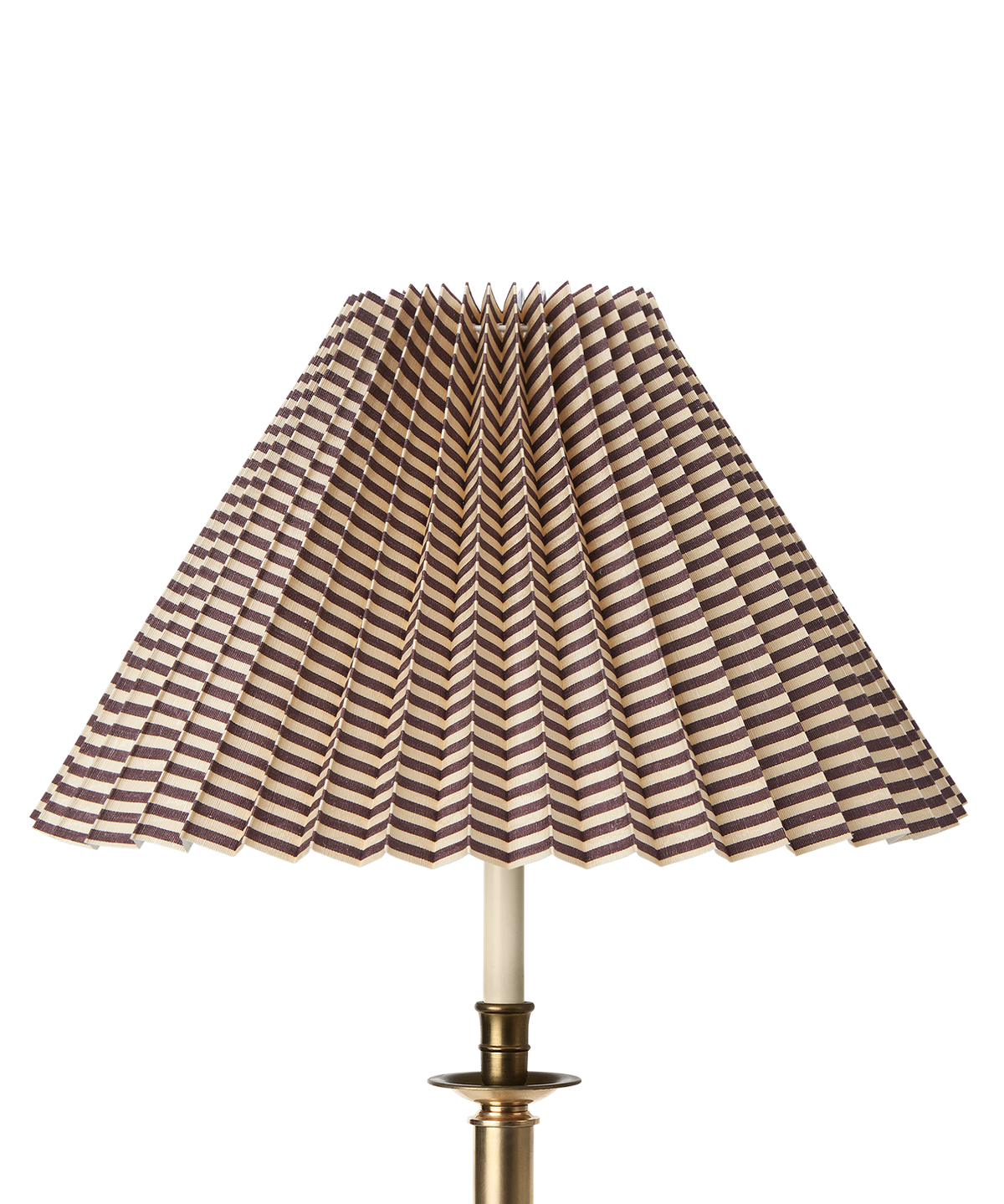 Moiré Stripe Pleated Lampshade, Plum