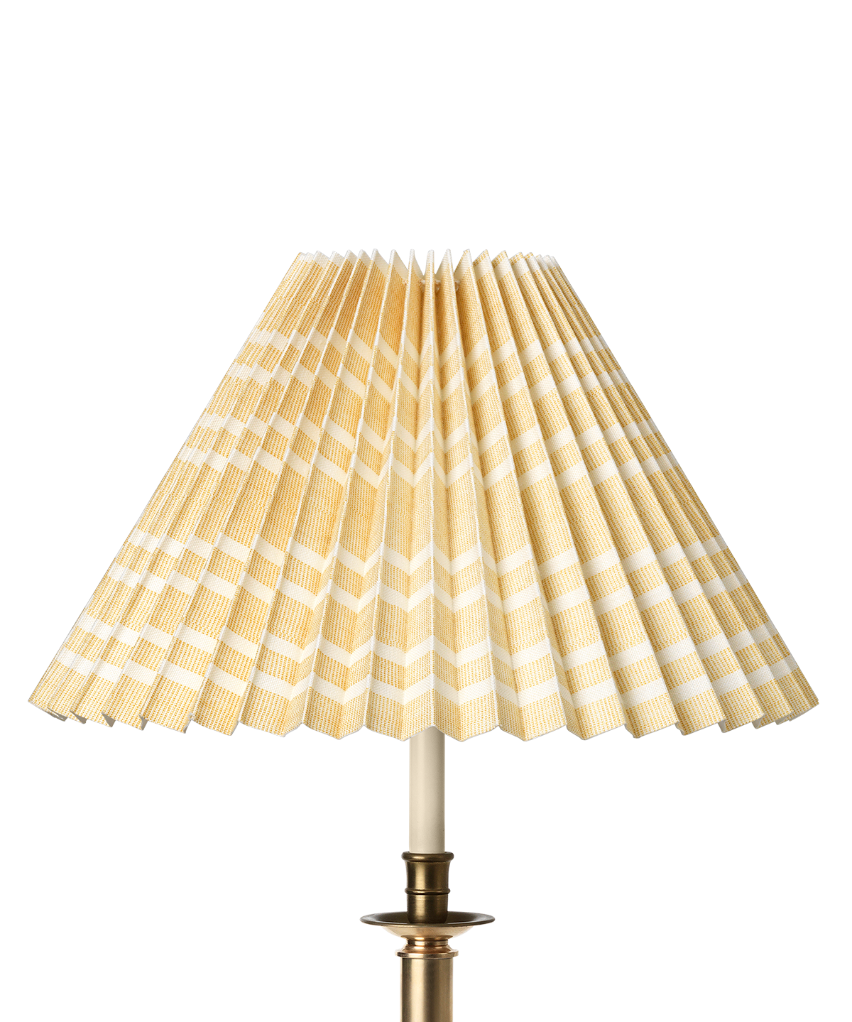 Needlepoint Stripe Pleated Lampshade, Ochre