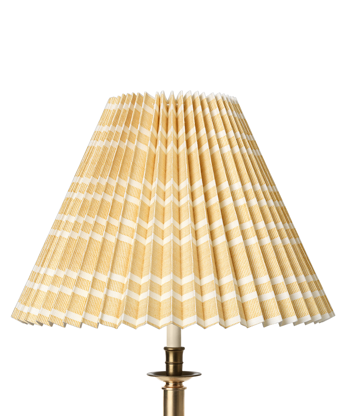 Needlepoint Stripe Pleated Lampshade, Ochre