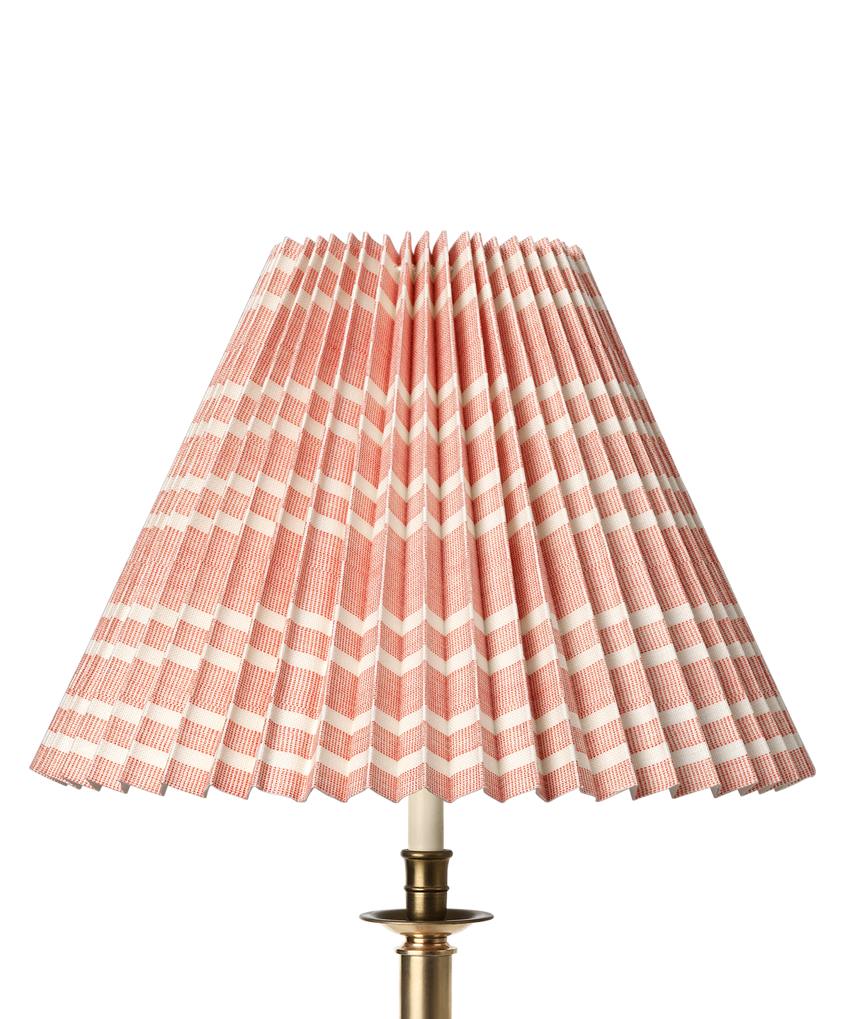Needlepoint Stripe Pleated Lampshade, Rouge