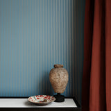 Polka Stripe Wallpaper, Paris Blue