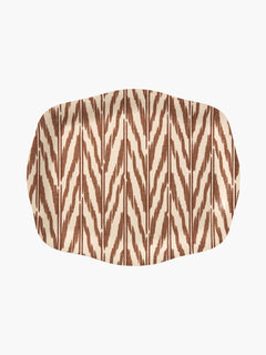 The Family Tray, Curved - Painted Ikat, Sienna