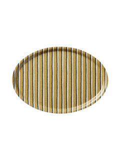 The Family Tray, Small - Painted Stripe, Mustard