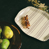 The Family Tray, Curved - Vera's Stripe Burgundy