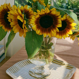 The Family Tray, Curved  - Painted Stripe, Mustard