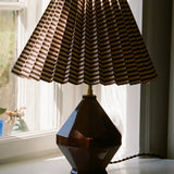 Moiré Stripe Pleated Lampshade, Plum