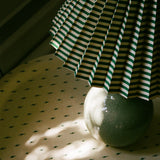 Moiré Stripe Pleated Lampshade, Emerald