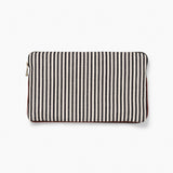 Moiré Stripe Clutch, Ebony