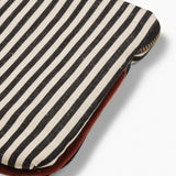 Moiré Stripe Clutch, Ebony