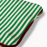 Moiré Stripe Clutch, Emerald