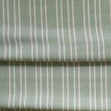 Needlepoint Stripe Fabric, Green Earth