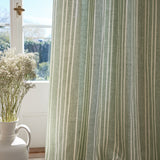 Needlepoint Stripe Fabric, Green Earth