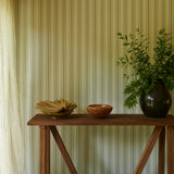 Vera's Stripe Wallpaper, Sage - Textile base