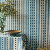 Eivor's Stripe Wallpaper, Indigo