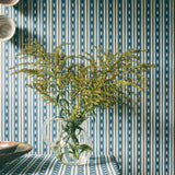 Eivor's Stripe Wallpaper, Indigo