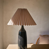 Moiré Stripe Pleated Lampshade, Plum