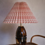 Needlepoint Stripe Pleated Lampshade, Rouge