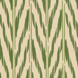 Painted Ikat Wallpaper, Green Earth