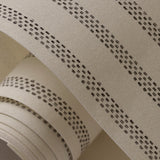 Small Polka Stripe Wallpaper, Creme-Noir - Textile base