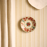 Needlepoint Stripe Wallpaper, Ochre