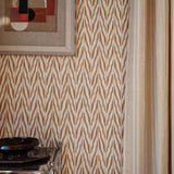 Painted Ikat Wallpaper, Ochre
