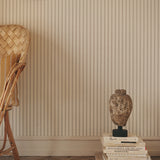 Polka Stripe Wallpaper, Creme-Noir