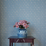 Townhouse Wallpaper, Blue Smoke