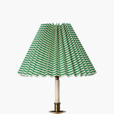 Moiré Stripe Pleated Lampshade, Emerald