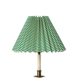 Moiré Stripe Pleated Lampshade, Emerald