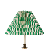 Moiré Stripe Pleated Lampshade, Emerald