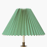 Moiré Stripe Pleated Lampshade, Emerald