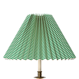 Moiré Stripe Pleated Lampshade, Emerald