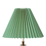 Moiré Stripe Pleated Lampshade, Emerald