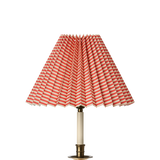 Moiré Stripe Pleated Lampshade, Scarlet