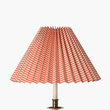 Moiré Stripe Pleated Lampshade, Scarlet