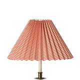 Moiré Stripe Pleated Lampshade, Scarlet