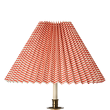 Moiré Stripe Pleated Lampshade, Scarlet