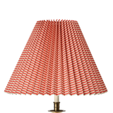 Moiré Stripe Pleated Lampshade, Scarlet