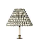 Needlepoint Stripe Pleated Lampshade, Charcoal