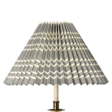 Needlepoint Stripe Pleated Lampshade, Charcoal
