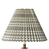 Needlepoint Stripe Pleated Lampshade, Charcoal