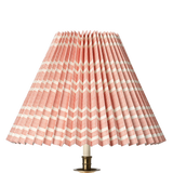 Needlepoint Stripe Pleated Lampshade, Rouge