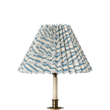 Painted Ikat Pleated Lampshade, Azurite